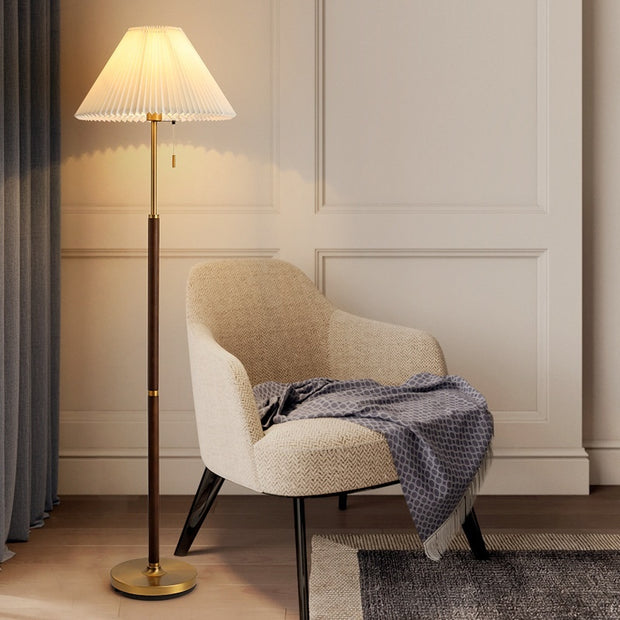 Vintage Pleated Floor Lamp Vertical Table Lamp